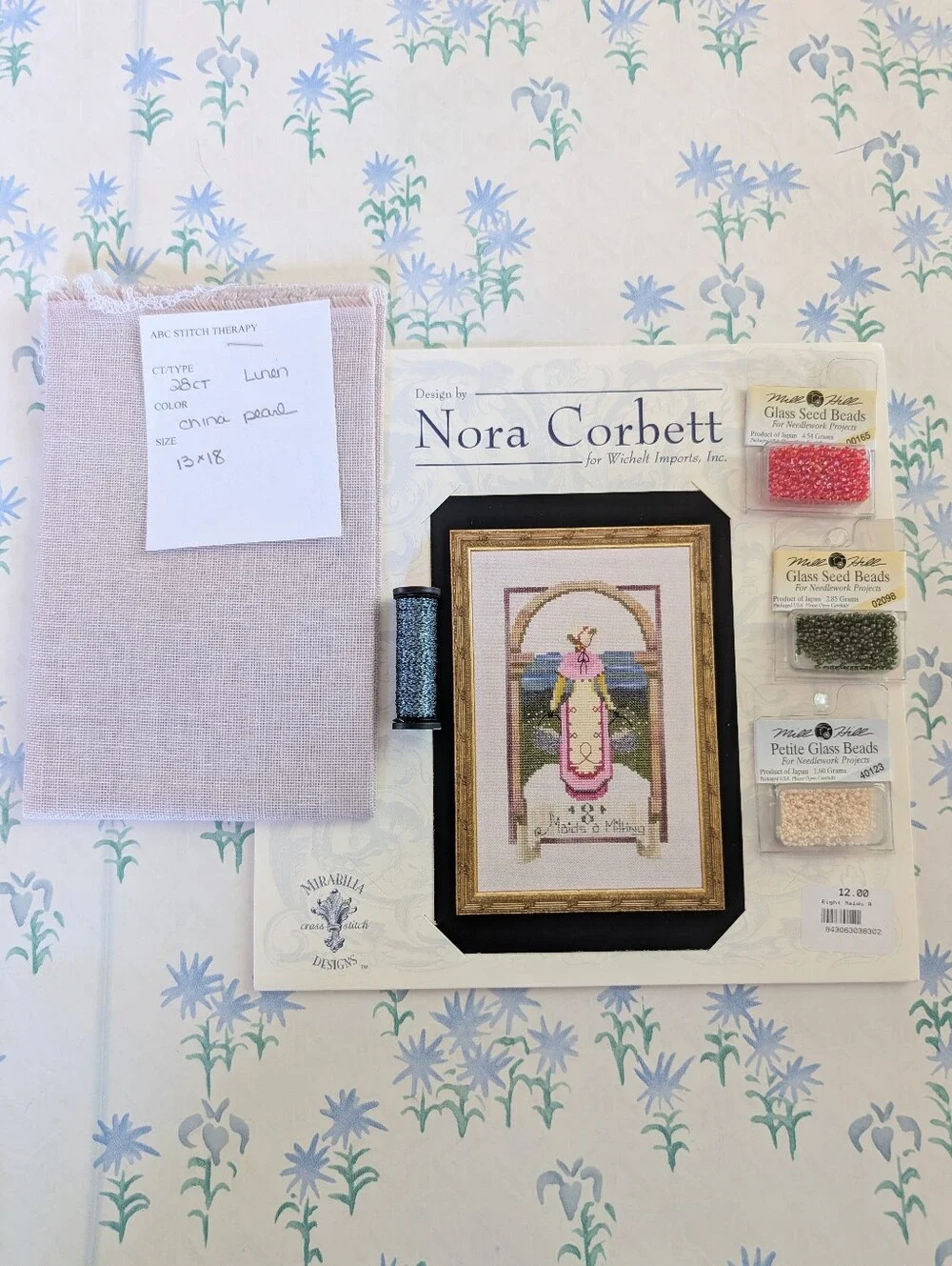 Nora Corbett 12 Days of Christmas Eight Maids a Milking Cross Stitch Kit NEW
